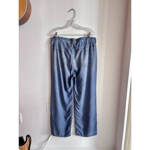 Rag & Bone Liquid Miramar Blue Wide Leg Jeans Sz 31 Printed Sweatpants - Picture 5 of 9